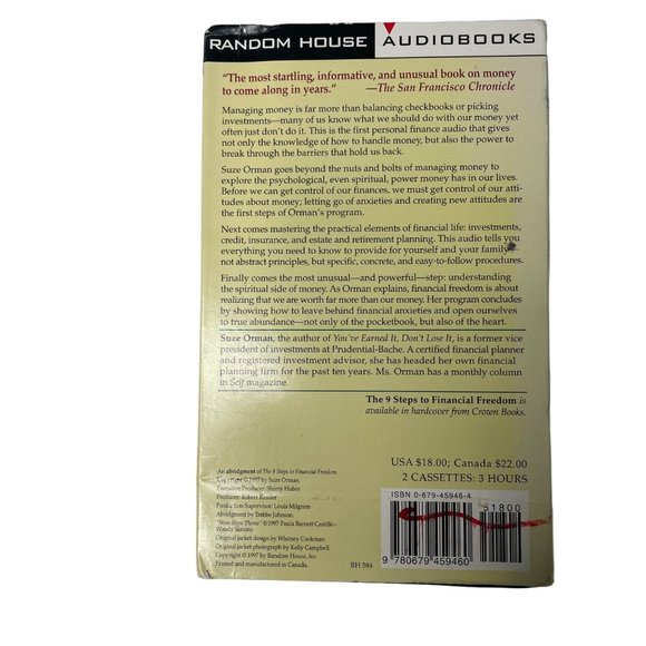 The 9 Steps to Financial Freedom Suze Orman Audio Book Cassettes Abridged u - Picture 8 of 9